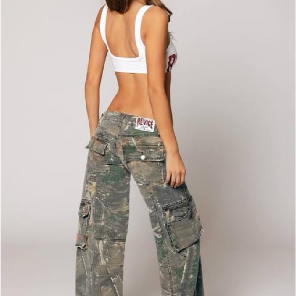 revice denim camo cargo pants